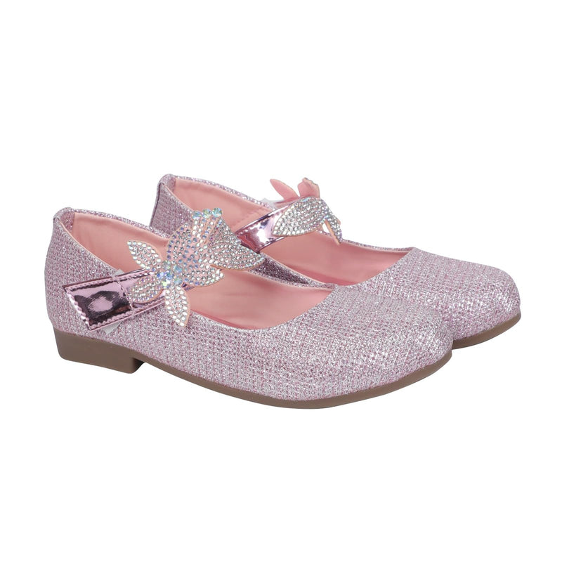 APTUS Girls Kids Special Occasion Stylish Ballerina Fashionable Shiny Beautiful Sandals (Pink, numeric_2)