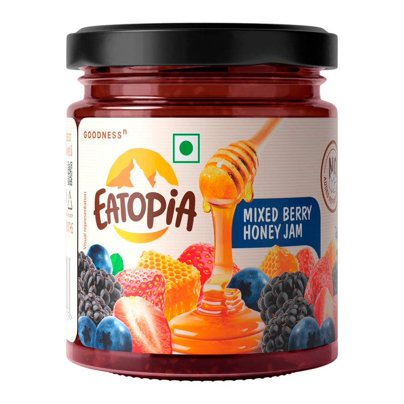 Eatopia Mixed Berry Honey Jam - 240 GMS