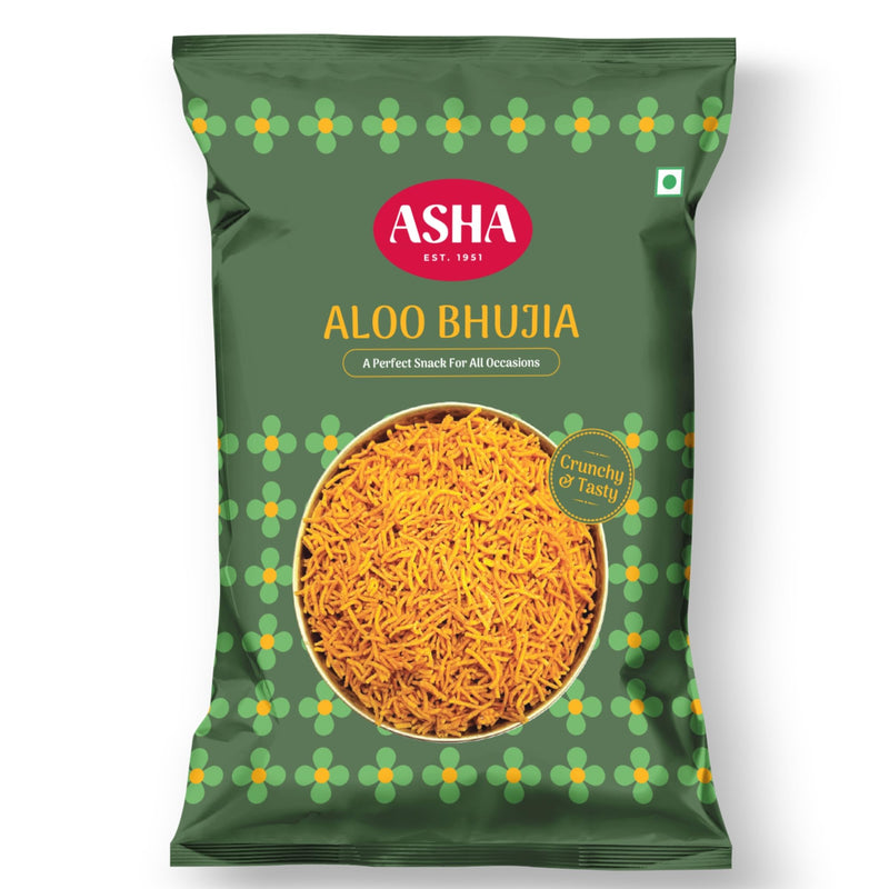 Namkeen - Aloo Bhujia - Namkin - Bhujiya Snacks - Namkeens In Fresh - Shahi Sev Namkeen - Bhelpuri Bujia - Snacks - Spiced Potato Namkeen, Fresh Delight, Authentic Taste, Pack of 1