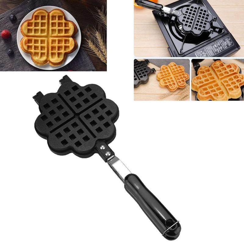 ASPENX Waffle Maker | Heart Shaped Waffle Maker Non Stick | Non-Stick Double-side Waffle Baking Pan | Aluminum Alloy Waffle Mould | Waffle Press Plate | Cooking Baking Tool | Sandwich Maker