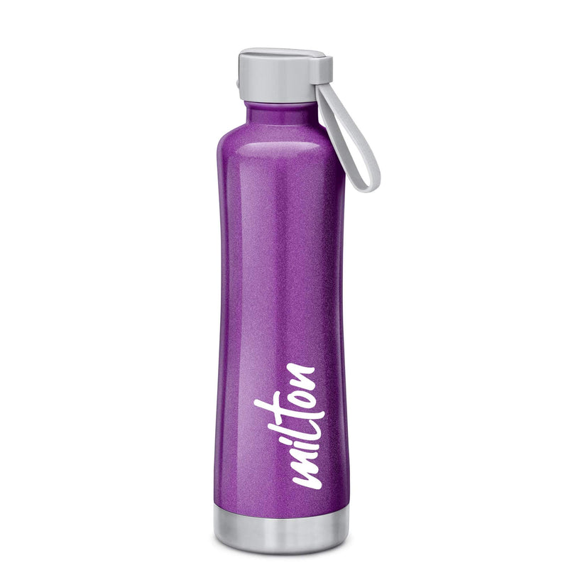 Milton New Tiara 600 Thermosteel 24 Hours Hot & Cold Water Bottle, 490 ml, Purple