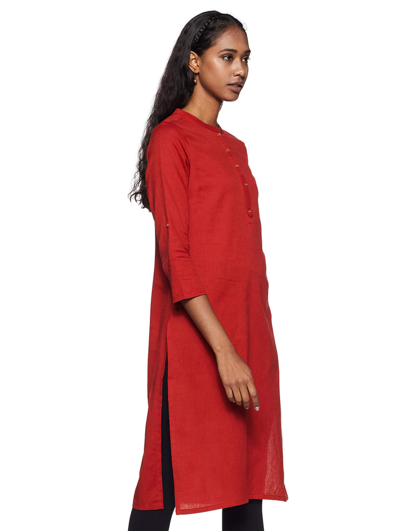 W for Woman Women's Kurta (19FEW11542-211561_Red_6 XS (6))