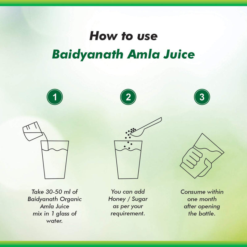 Baidyanath Amla Juice - Natural Immunity Booster enriched with Vitamin C - 1 ltr