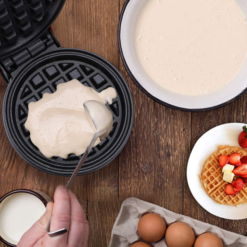 Mini Waffle Maker, Waffle Maker Machine,Mini Maker for Individual Waffles, Hash Browns, Keto Chaffles with Easy to Clean, Non-Stick Surfaces,Individual Belgian Waffles