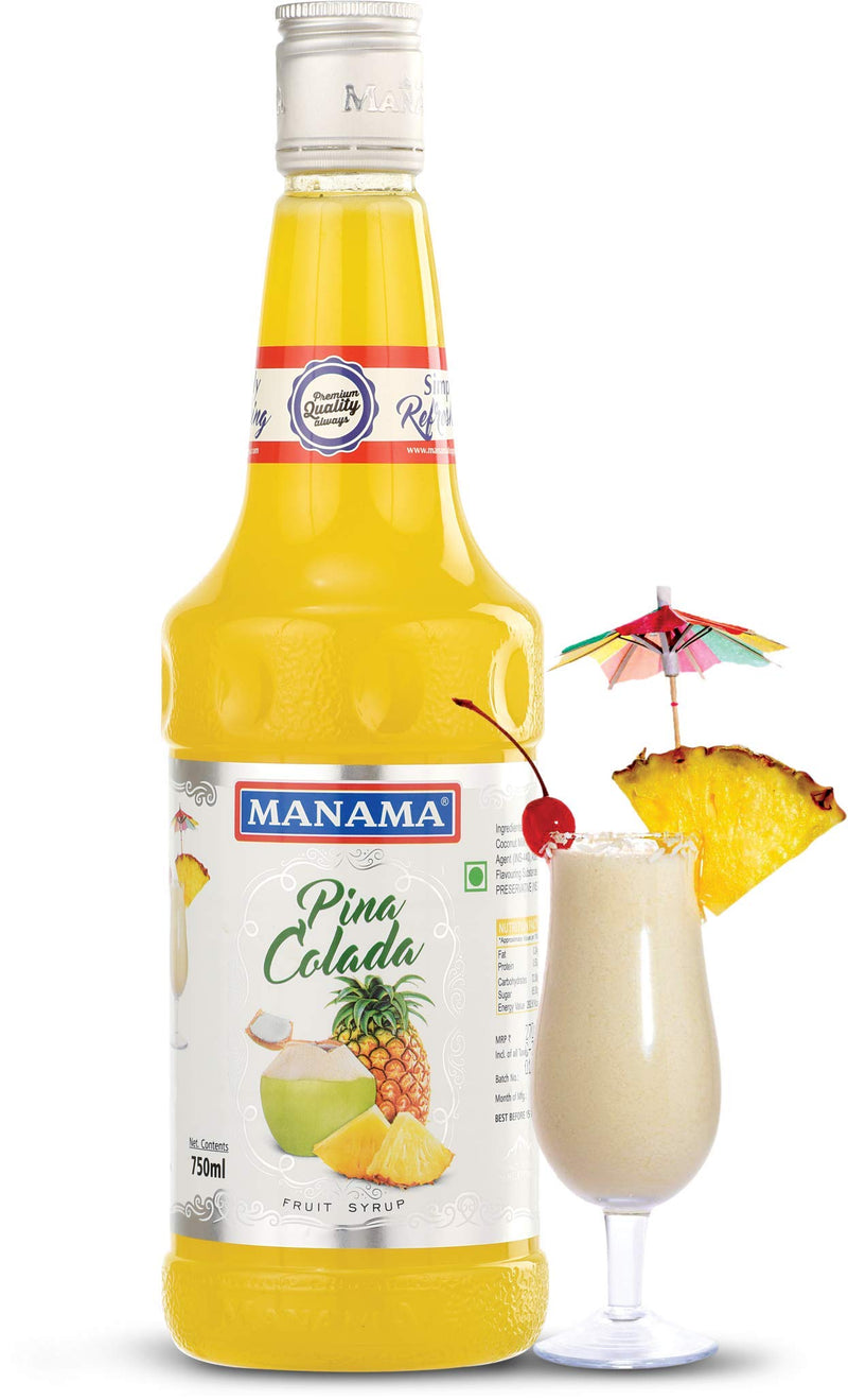 Manama Pinacolada Fruit Twist Flavoured Syrup (750ML) Pineapple and Coconut