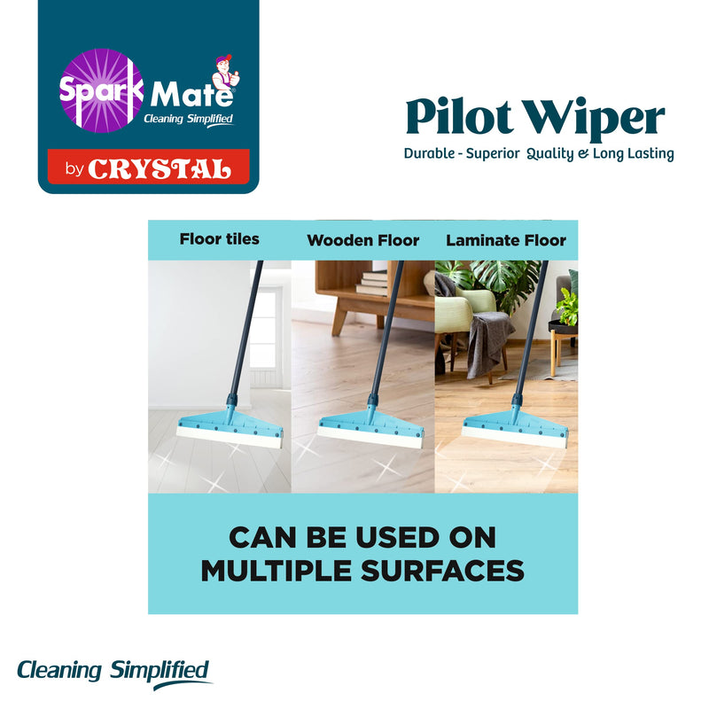 Sparkmate By Crystal Floor Wiper, 40cm EVA Blade, Steel Rod