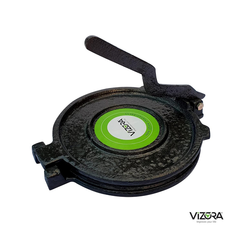 Vizora Non Stick Pathiri Press with Handle |Suitable for Chapati, Puri, Roti, Parotta, Papad, Khakhra Making | 1 Year Warranty(No: 6, 20.5 cm)