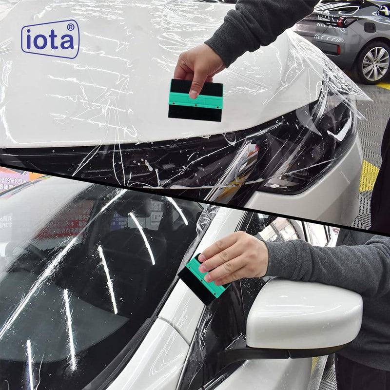 iota Double Edge Plastic Squeegee for Car Window Tinting Film Fitting Tool Decal Wrap Applicator,