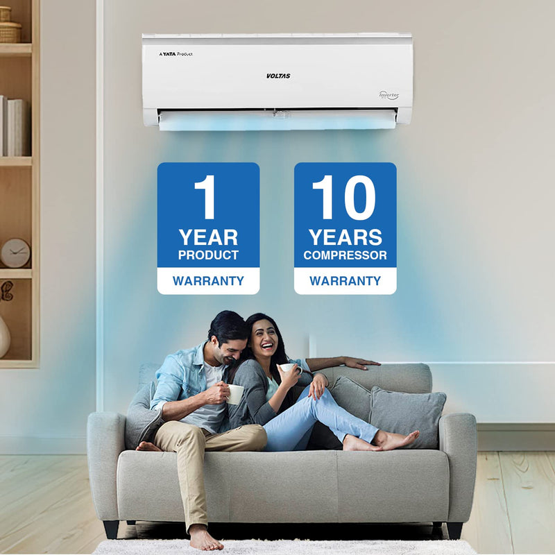 Voltas 1 Ton 3 Star, Inverter Split AC(Copper, 4-in-1 Adjustable Mode, Anti-dust Filter, 2023 Model, 123V Vectra Elite, White)