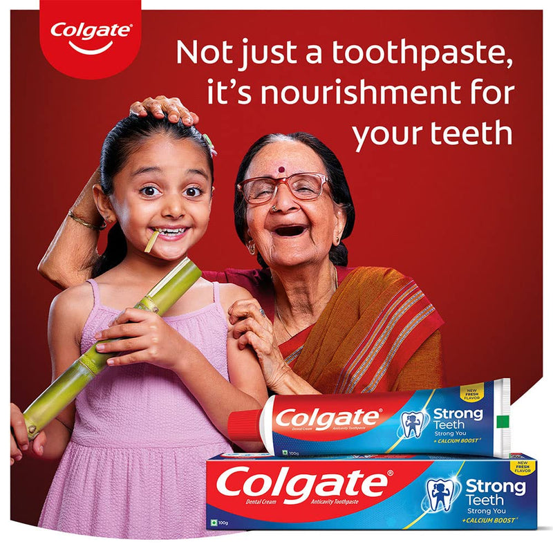 Colgate Strong Teeth 150g Cavity Protection Toothpaste, Colgate Toothpaste with Calcium Boost, India's No.1 Toothpaste