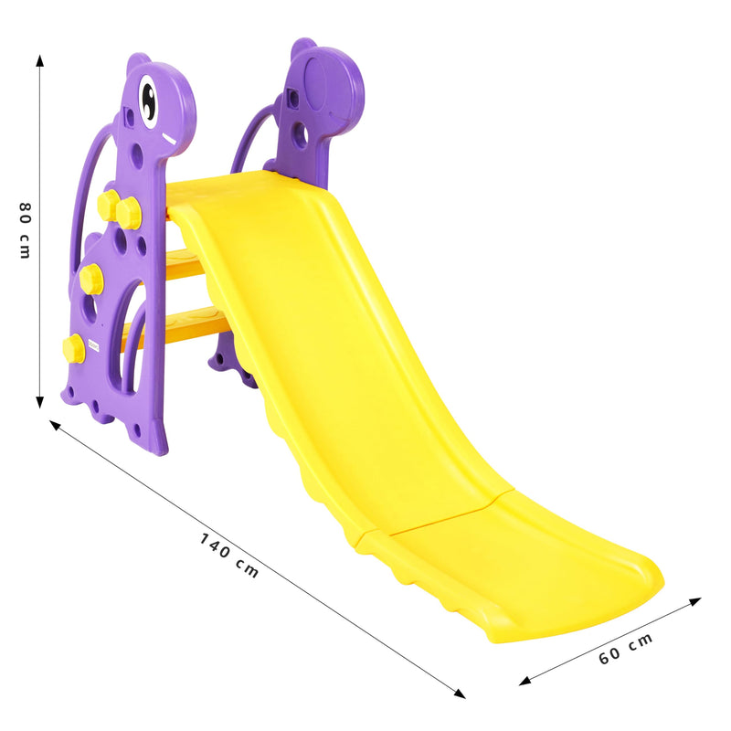 Amazon Brand - Solimo Super Slide for Kids | Safe and Fun Playground Toy |Yellow and Purple 140 x 60 x 80 Centimeters