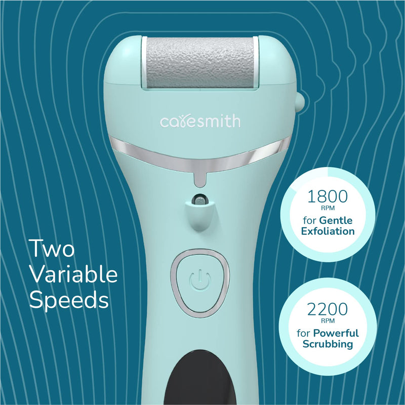 Caresmith Bloom Rechargeable Callus Remover for Feet | Foot scrubber for dead skin | 3 Roller Heads for Dead Skin Removal | Pedicure Machine