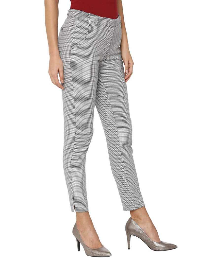 VERO MODA Womens 4 Pocket Solid Trousers (Grey_X-Small)