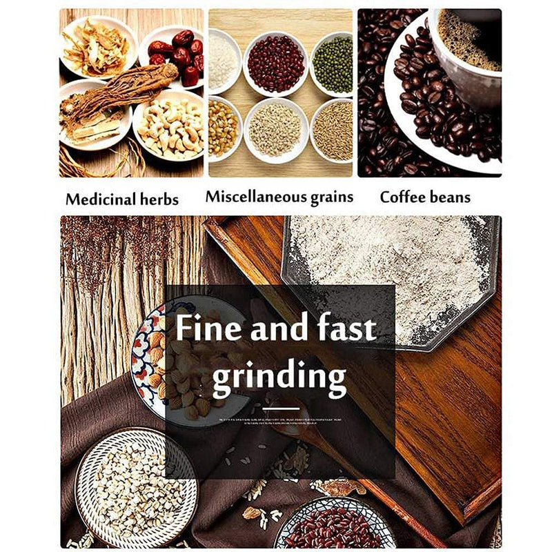 Coffee Grinder Multi-Functional Electric Stainless Steel Herbs Spices Nuts Grain Grinder, Portable Coffee Bean Seasonings Spices Mill Powder Machine Grinder for Home and Office