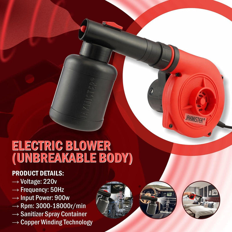 Jakmister 900W + 6M Extension Wire -Water Blower + Vacuum Cleaner+ Paint Sprayer + Air Blower Machine