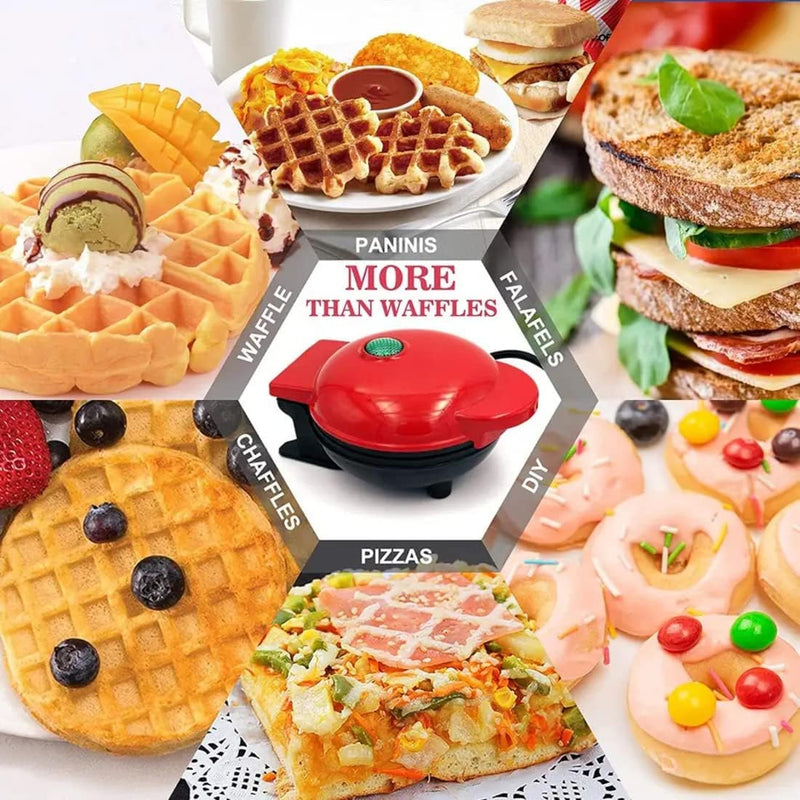 Mini Waffle Maker, Waffle Maker Machine,Mini Maker for Individual Waffles, Hash Browns, Keto Chaffles with Easy to Clean, Non-Stick Surfaces,Individual Belgian Waffles