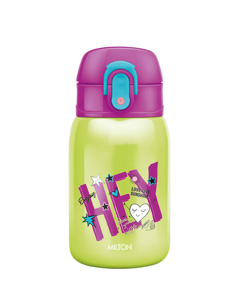 Milton Jolly 275 thermosteel Kids Hot and Cold Water Bottle, 230 ml, Green