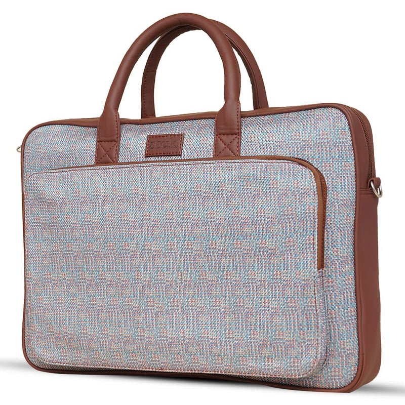 ZOUK Unisex Vegan Handcrafted Bolgatti Weaves Laptop Bag