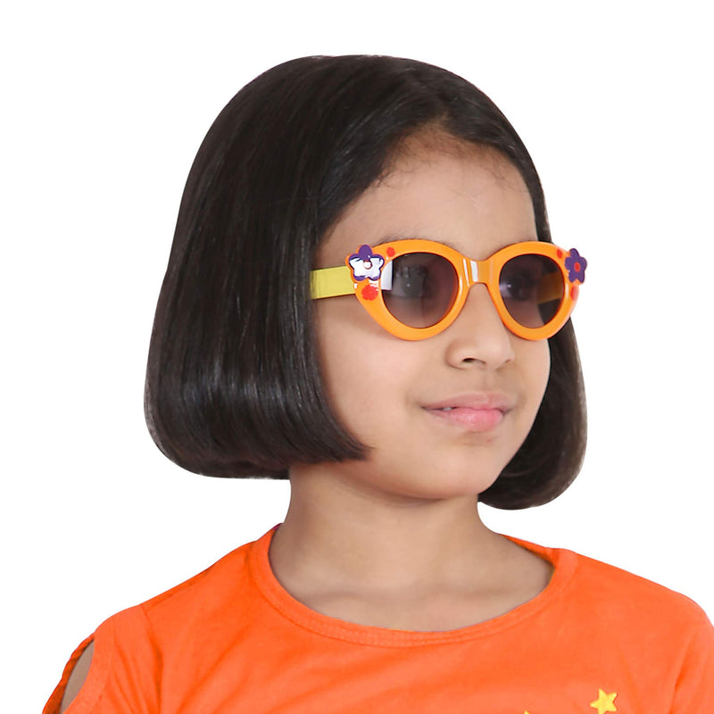 AMOUR Flower Design Cat Eye Sunglasses for kids (Age 4-7)