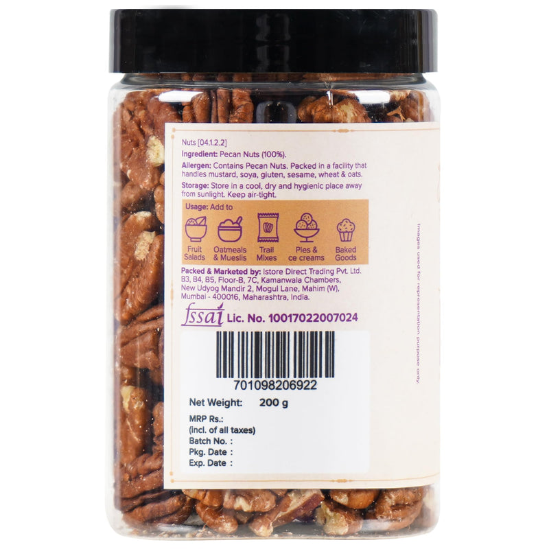 Urban Platter Jumbo Whole Pecan Nuts, 200g (Rich in Protein & Fiber, Crunchy,Stored in Refrigeration for Long Lasting Freshness)