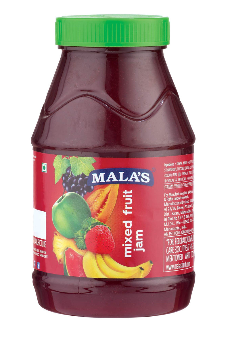 Mala's, Mixed Fruit Jam 1kg, 1000 gram