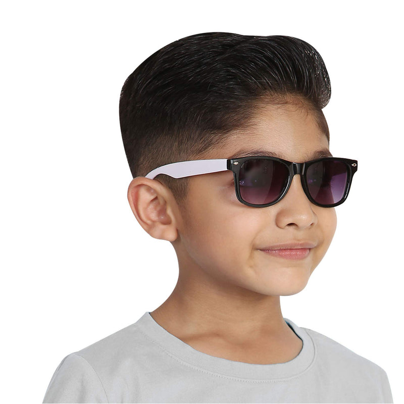 Amour Unisex UV Protected Combo Kids (3 TO 8 years) Sunglasses - Pack of 2 (Pink White Black White)