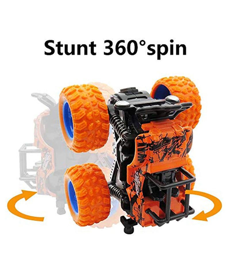 Toy Imagine™ 4x4 Mini Monster Friction Power Truck Pack of 2 Kids Age 3-8 | 360° Drift Stunt Car | Push & Go Forward | Off-Road Toy Car | Best Birthday Gift for Baby Boys & Girls. (Colour May Vary)