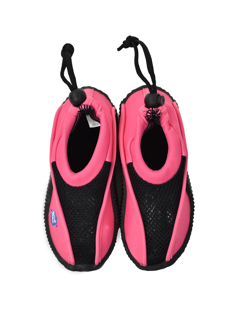 Splash About Kids Pool and Beach Shoes, Swimming Shoes, Pink Classis, Size UK-10/17 Cm (5 Years), Neoprene & Mesh Upper Body, Firm Sole, UPF 50+ Sun Protection.