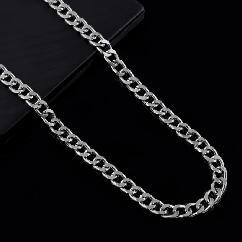 Brado Jewellery Silver Plated Stainless Steel Chain For Boys and Man