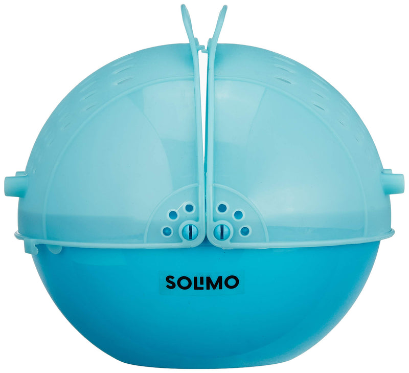 Amazon Brand - Solimo Plastic Drainer/Colander with lid (Blue), 26L x 21.5W x 25H centimeters