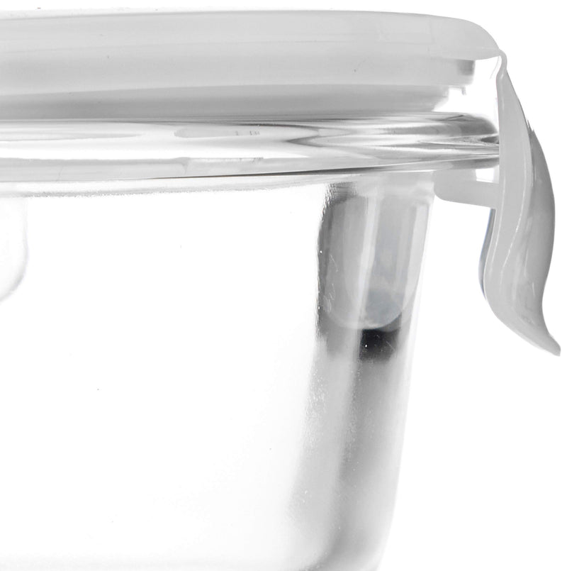 Amazon Brand - Solimo Airtight Borosilicate Glass Container Set (Transparent , 3 pieces, 400ml)