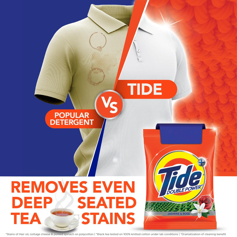 Tide Plus Double Power Detergent Washing Powder Jasmine & Rose 6kg + 2kg FREE