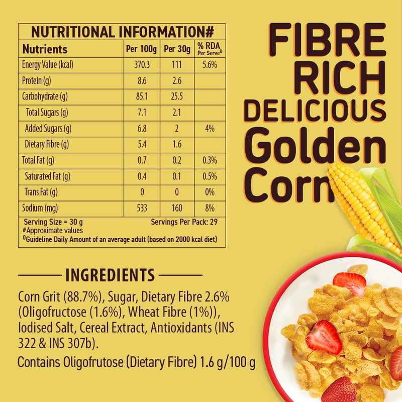 Bagrrys Corn Flakes, 800g (with Extra 80g)