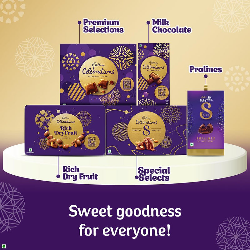 Cadbury Celebrations Rich Dry Fruit Collection Chocolate Gift Box, 177 g