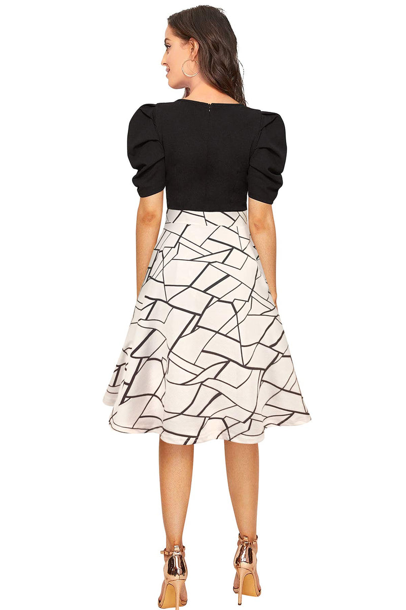 ILLI LONDON Women's A-LINE Knee Length Dress (Black, Medium)