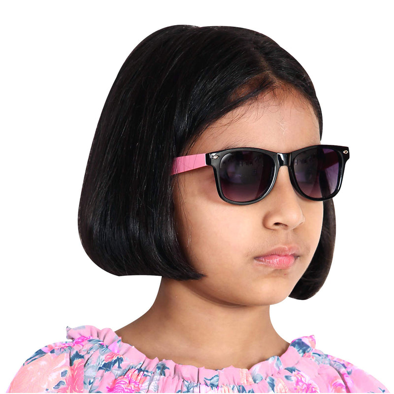 Amour UV Protected Combo for Kids 3 to 8 Years Sunglasses - Pack of 2 Pink Black