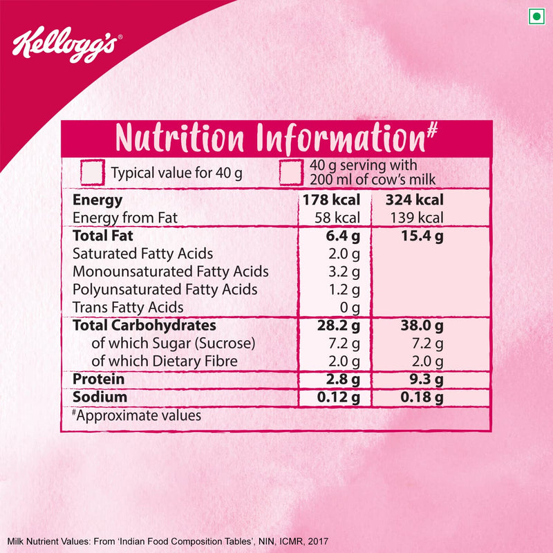 Kellogg's Crunchy Granola Almonds and Cranberries, 460 g | Breakfast Cereal | Multigrain Flakes