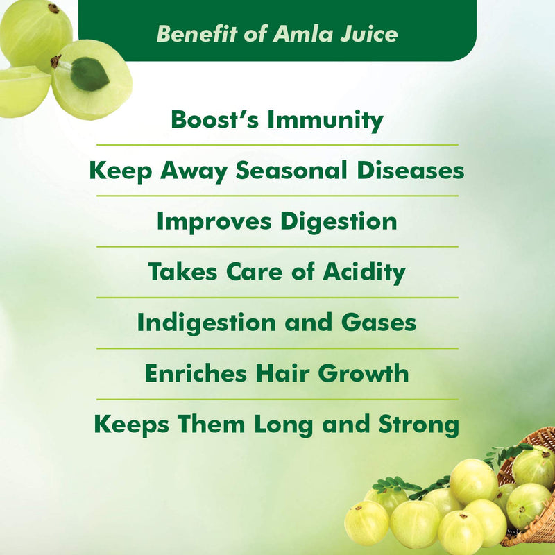 Baidyanath Amla Juice - Natural Immunity Booster enriched with Vitamin C - 1 ltr