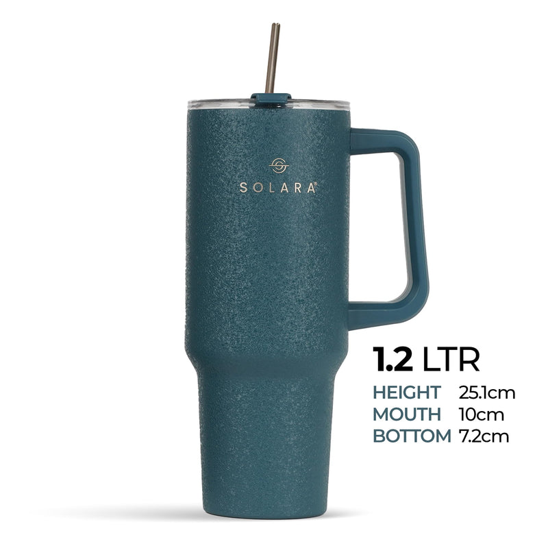 SOLARA Elixir 40oz Tumbler for Hot and Cold, 1200ml Insulated Tumbler with Lid, Stainless Steel Tumbler with Straw, Travel Tumbler, Coffee Mug for Office, Home, 1200ml, 40oz, Bezel