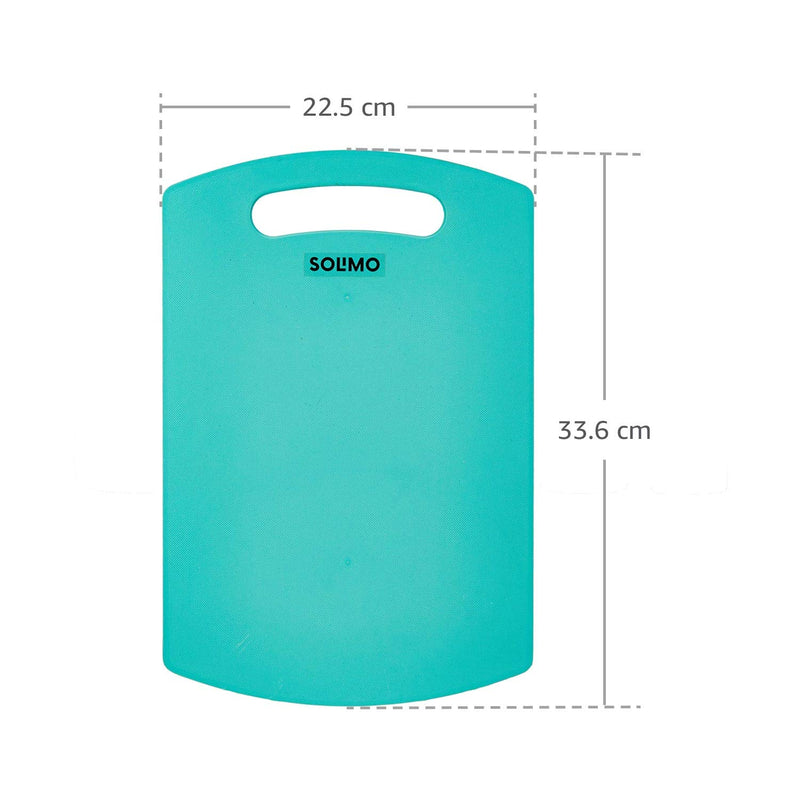 Amazon Brand - Solimo Plastic Cutting/Chopping Board - Turquoise Blue