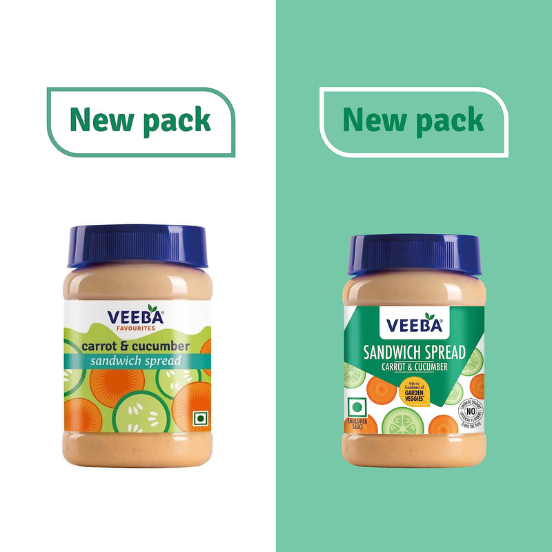 Veeba Carrot and Cucumber Sandwich Spread, 250g & Veeba Cheese and Chilli Sandwich Spread, 250g