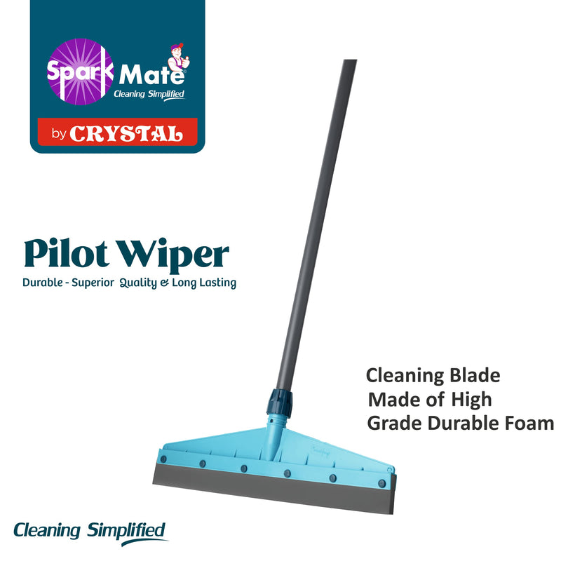 Sparkmate By Crystal Floor Wiper, 40cm EVA Blade, Steel Rod