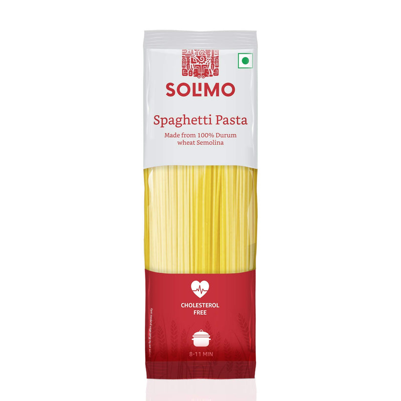 Amazon Brand - Solimo Durum Wheat Spaghetti Pasta Pouch, 500 grams