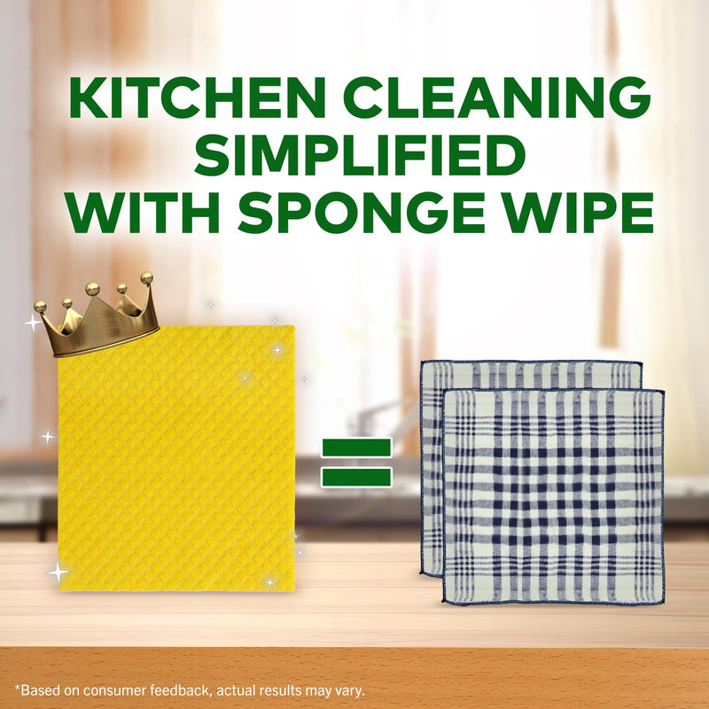 Scotch-Brite Sponge Wipe Resusable Kitchen Cleaning Sponge- Easy to use, Multi- color & Biodegradable (pack of 10)