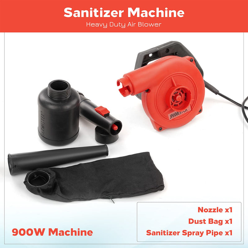 Jakmister 4in1-900W-Variiable Speed Water Blower/Sanitizer Machine/Vacuum Cleaner/Paint Sprayer/Air Blower Machine Dust Cleaner(Anti-Vibration) Unbreakable Multi-Purpose