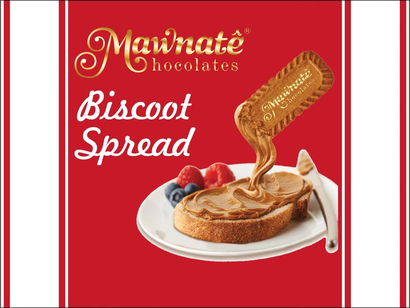 MAWNATE CHOCOLATES Biscoot Spread, Caramelised Biscuit Spread, Cinnamon Creamy Spread (300 Gr)