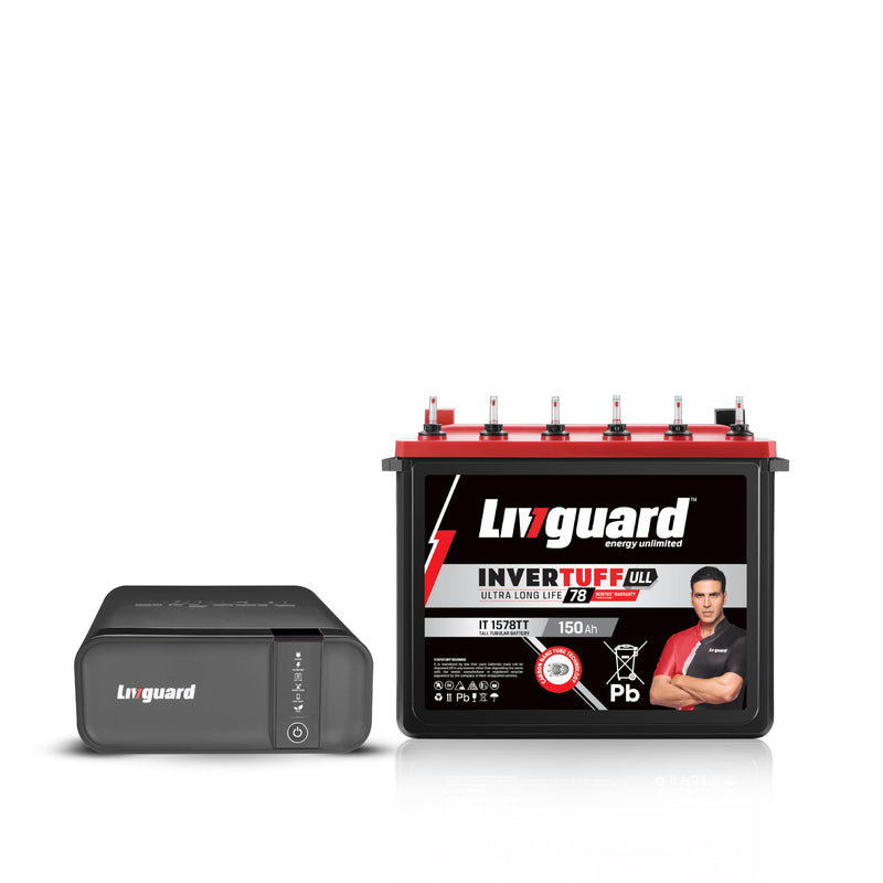 Livguard LG900 | 800 VA/12V Inverter | IT 1578TT 150 Ah Battery | 78 Months Warranty | Inverter and Battery Combo for Home and Office | Free Installation