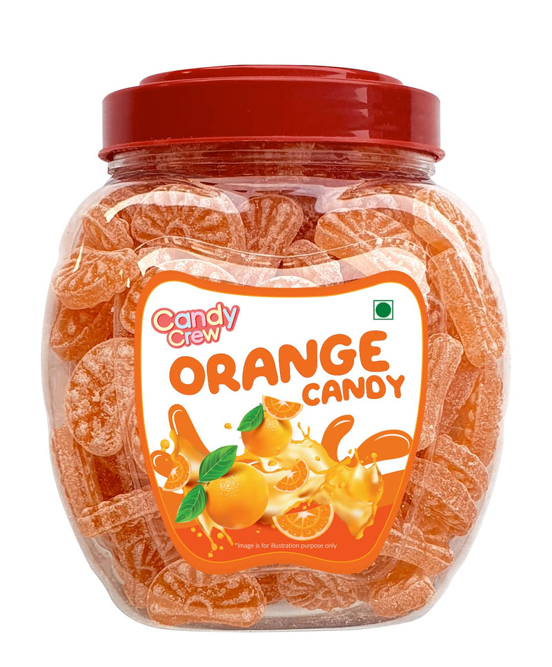 Candy Crew Orange Candy 500g | Narangee | Vegetarian | No Transfat | Sweet Toffee