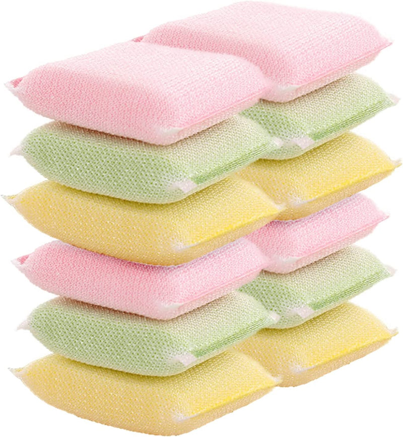 Domadiya Scratch Proof Kitchen Scrubber Pads for Utensils, Dishwashing, Bathroom and Toilet Cleaning, 19mm, Multicolor, Pack of 6