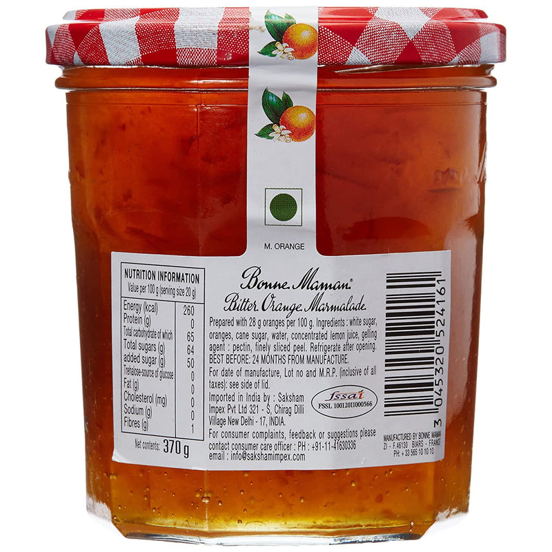 Bonne Maman Bitter Orange Preserve, Marmalade Fruit Jam, 13 oz ℮ 370 g